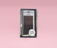 Flat Lashes Matte BROWN (Mixed Tray)